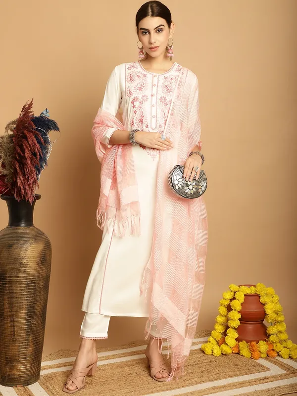 Off_White_Viscose_Rayon_Women's_Set