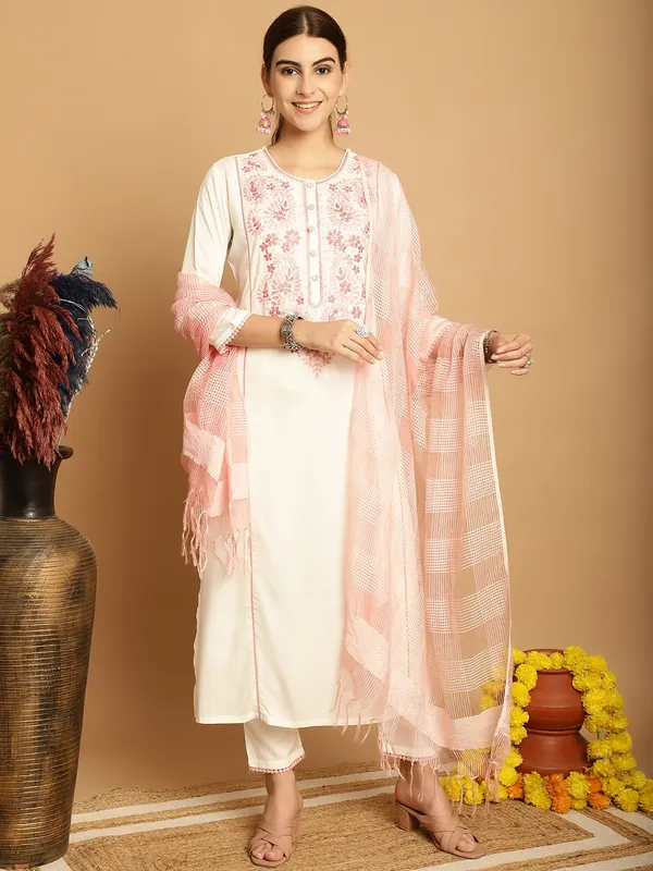 Off_White_Viscose_Rayon_Women's_Set