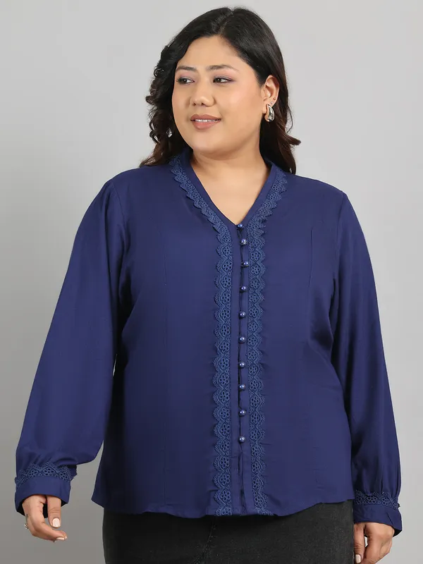 Blue_Premium_Viscose_Full-Length_Shirt_For_Women_|_Till_6XL