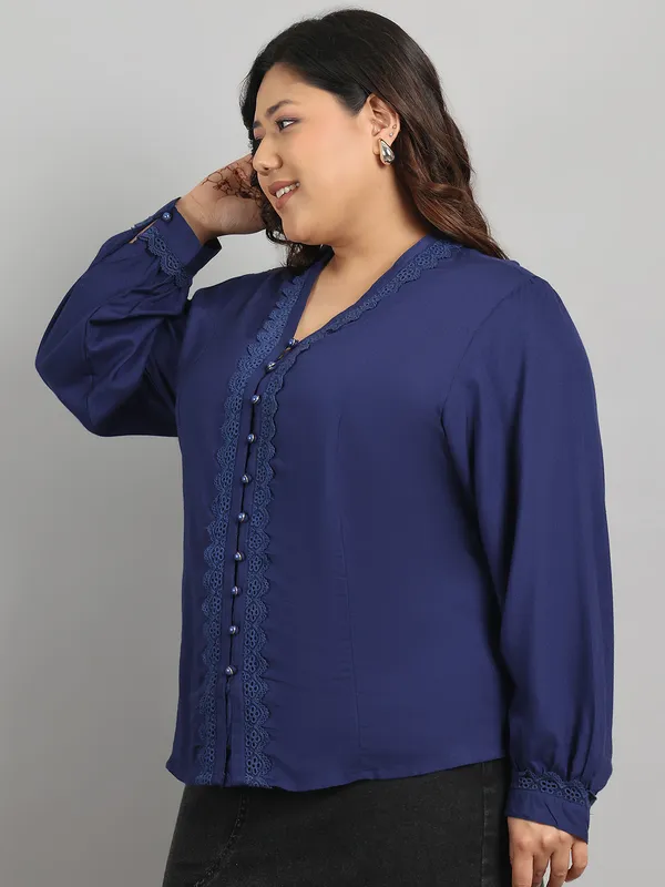 Blue_Premium_Viscose_Full-Length_Shirt_For_Women_|_Till_6XL