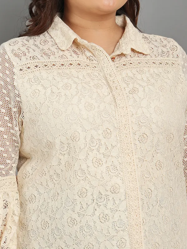 Off_White_Premium_Cotton_Full_Sleeves_Shirt_For_Women_|_Till_6XL