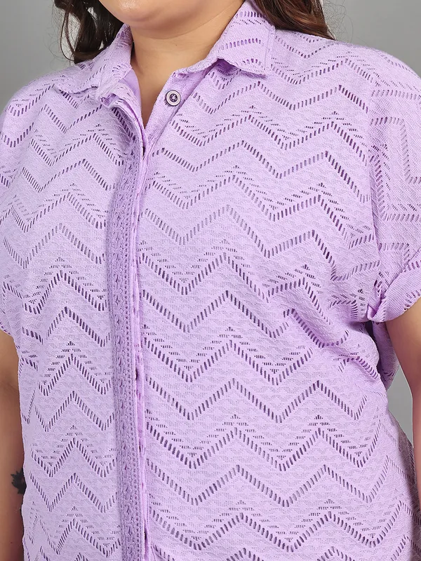 Purple_Premium_Poly_Cotton_Half_Sleeves_Shirt_For_Women_|_Till_6XL