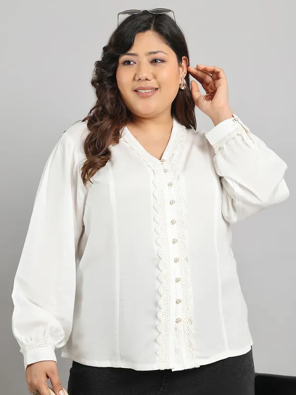 White_Premium_Viscose_Full-Length_Shirt_For_Women_|_Till_6XL