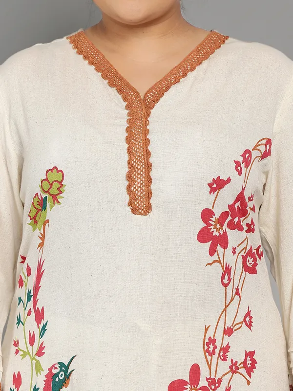 Beige_Premium_Cotton_Full_Sleeves_Kurta_Set_For_Women_(Pack_Of_2)_|_Till_6XL