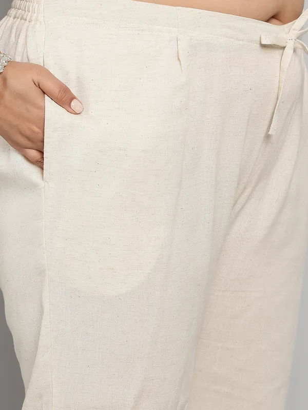 Beige_Premium_Cotton_Full_Sleeves_Kurta_Set_For_Women_(Pack_Of_2)_|_Till_6XL