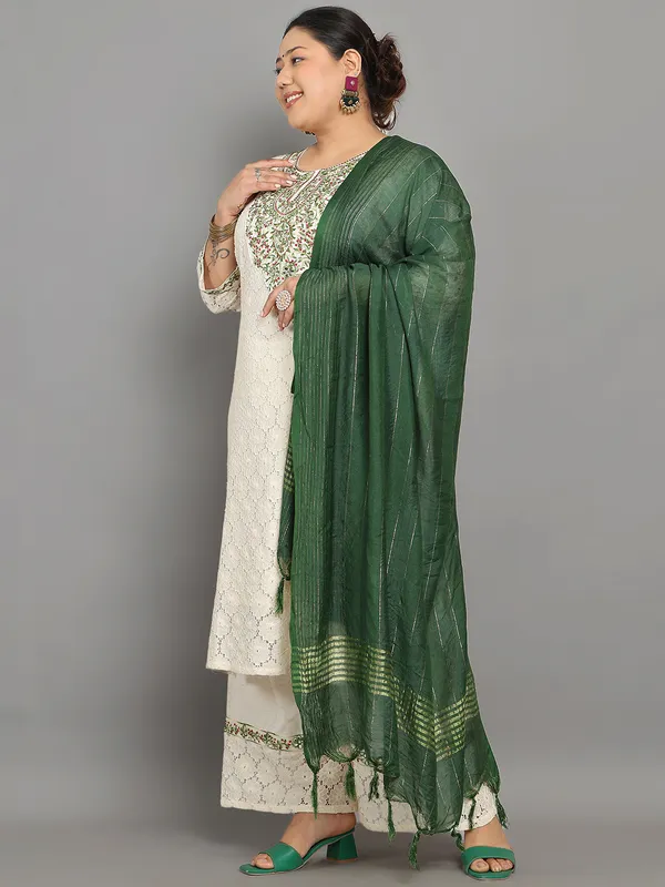 Cream_Premium_Pure_Cotton_Three_Fourth_Sleeves_Kurta_Set_For_Women_(Pack_Of_3)_|_Till_6XL
