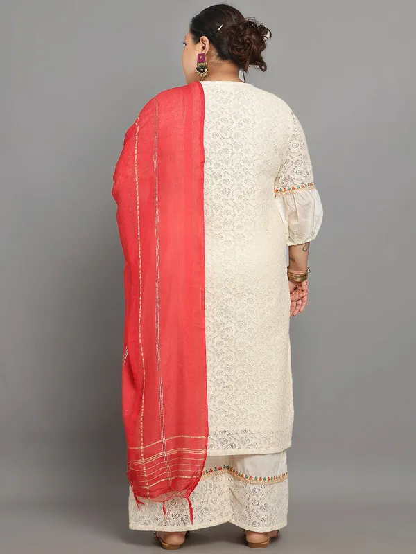 Cream_Premium_Pure_Cotton_Three_Fourth_Sleeves_Kurta_Set_For_Women_(Pack_Of_3)_|_Till_6XL