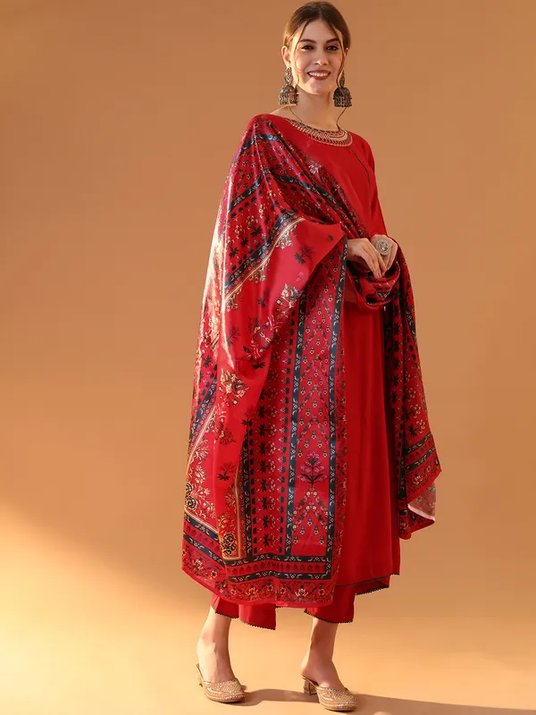 Pink_Chanderi_Cotton_Embroidery_Anarkali_Kurta_Set