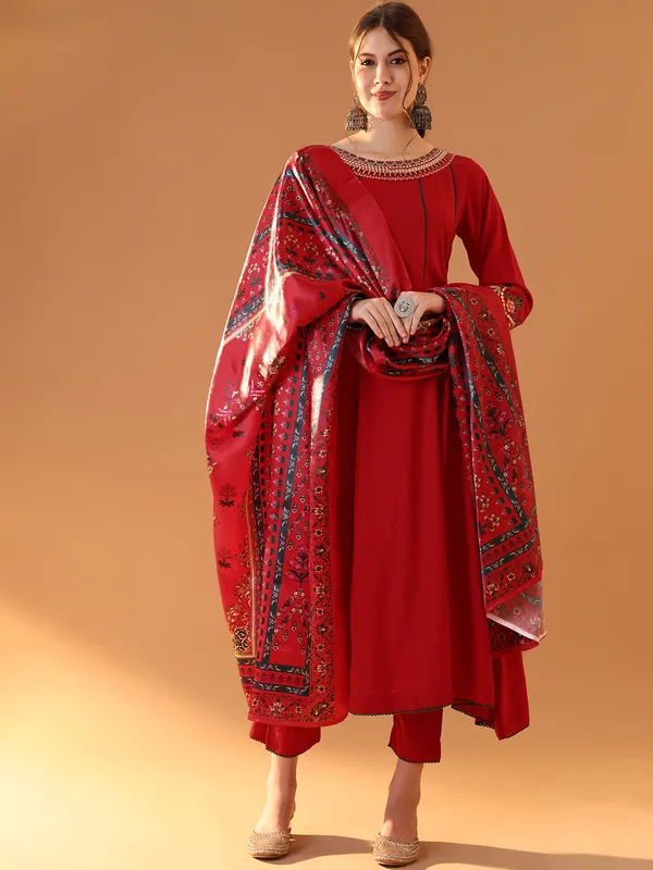 Pink_Chanderi_Cotton_Embroidery_Anarkali_Kurta_Set
