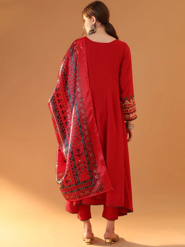 Pink_Chanderi_Cotton_Embroidery_Anarkali_Kurta_Set