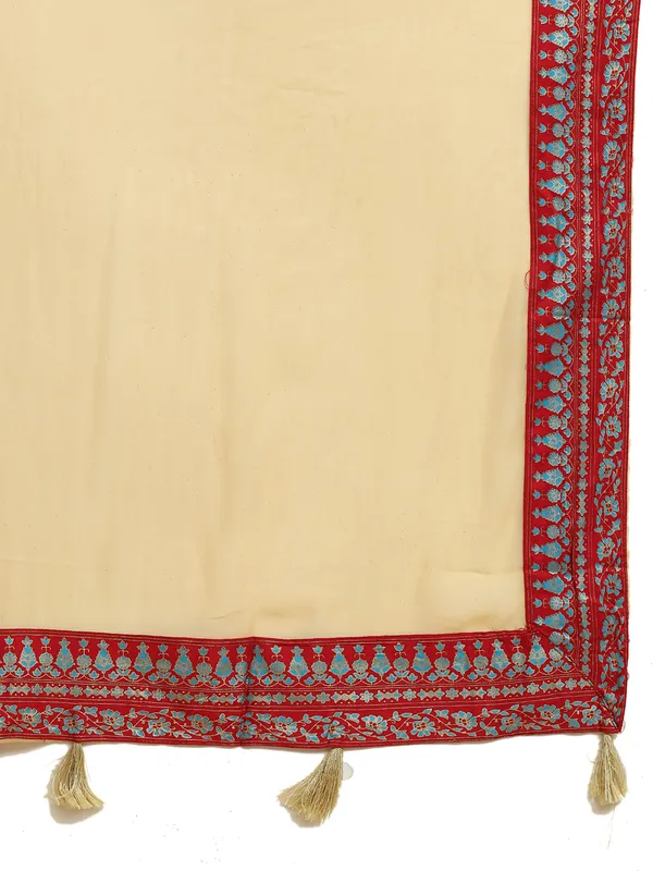 Red_Viscose_Rayon_Princess_Style_Printed_Kurta_SetPrincess_Style_Printed_Kurta_Set