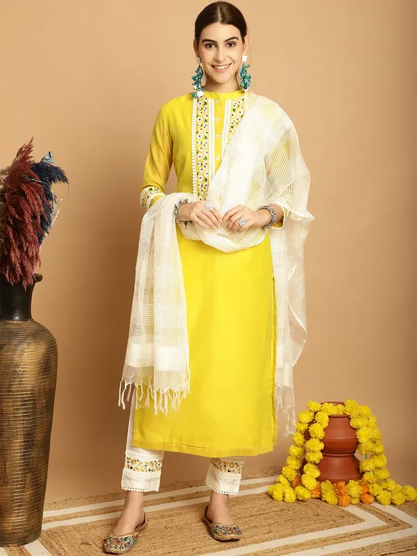 Yellow_Chanderi_Women's_Set