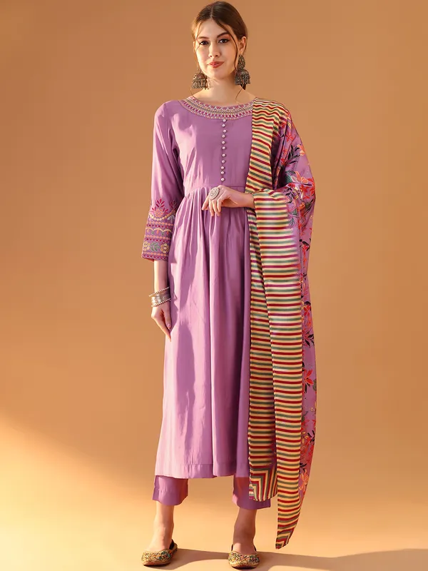 Pink_Premium_Chanderi_Full_Sleeves_Kurta_Set_For_Women