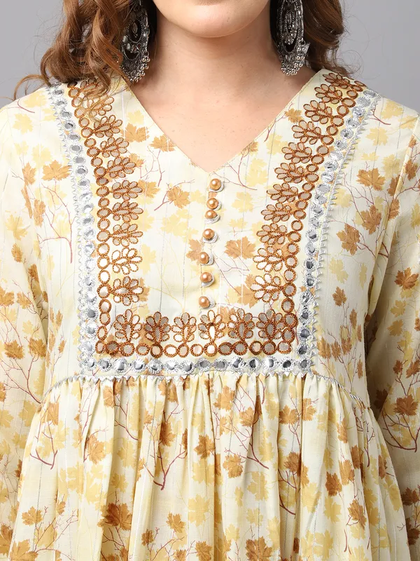 Brown_Premium_Viscose_Rayon_Three_Fourth_Sleeves_Kurta_Set_For_Women