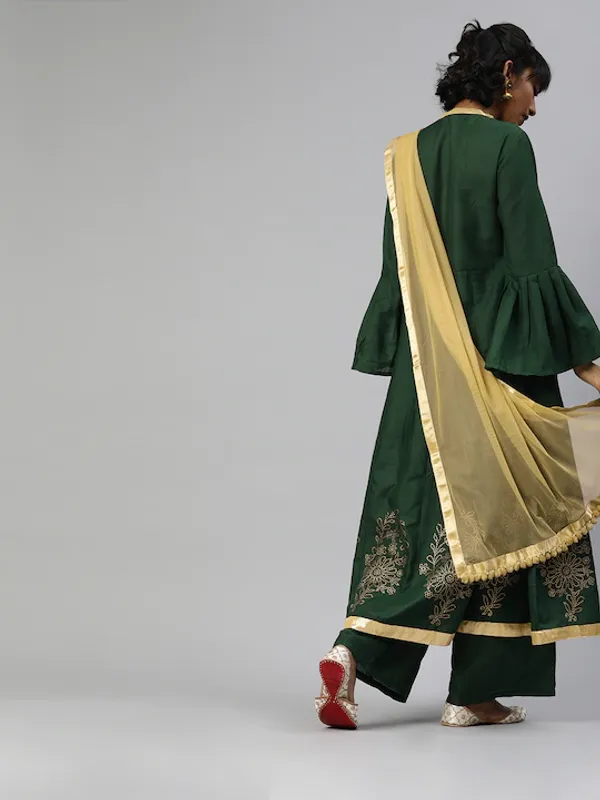 Green_Premium_Cotton_Full_Sleeves_Kurta_Set_For_Women