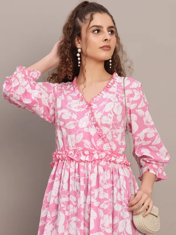 Pink_Floral_Ruffle_Midi_Dress