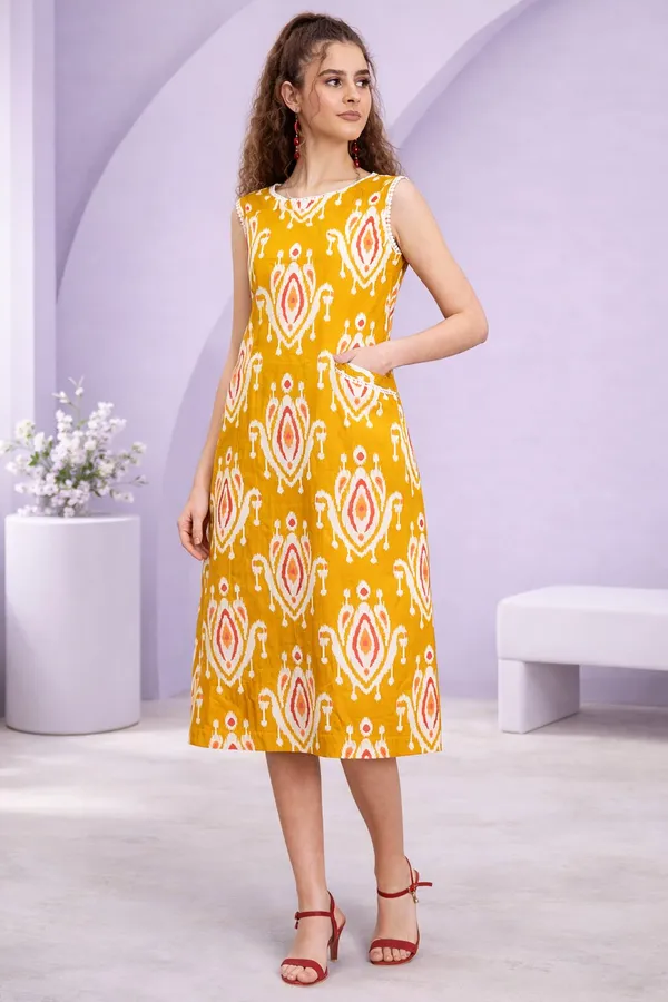 Mustard_Ikat_Sleeveless_Midi_Dress