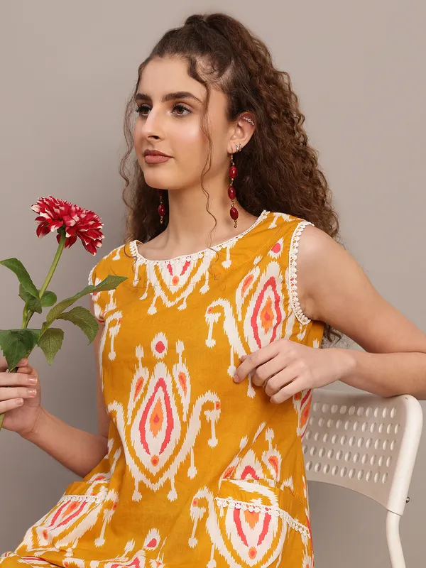 Mustard_Ikat_Sleeveless_Midi_Dress