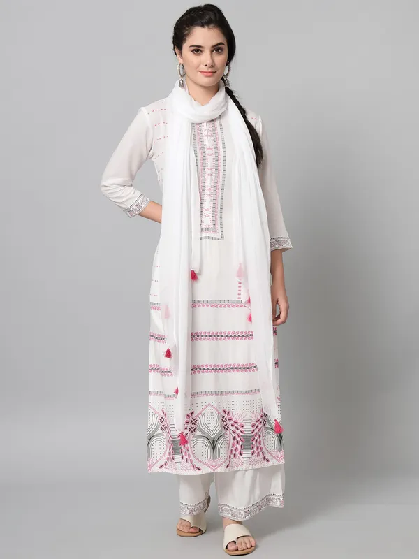 White_block_printed_kurta_palazzo_set