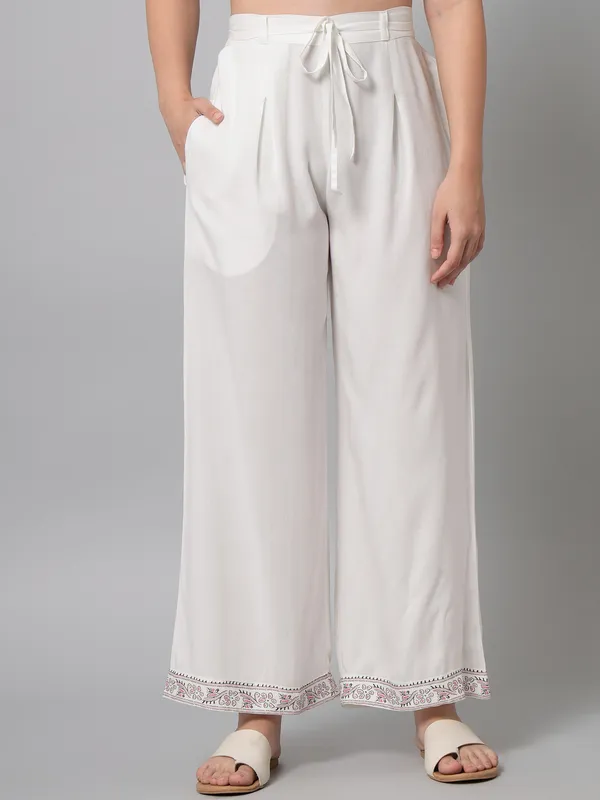 White_block_printed_kurta_palazzo_set