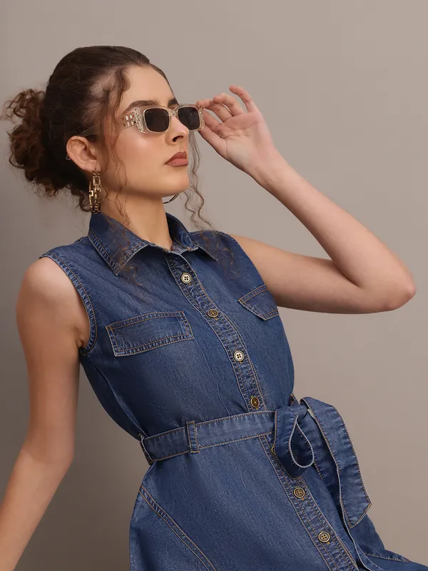 Indigo_Denim_Shirt_Midi_Dress