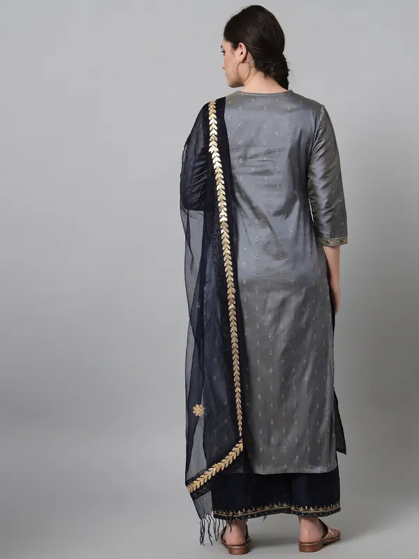 Grey_Dupion_Silk_Kurta_Set