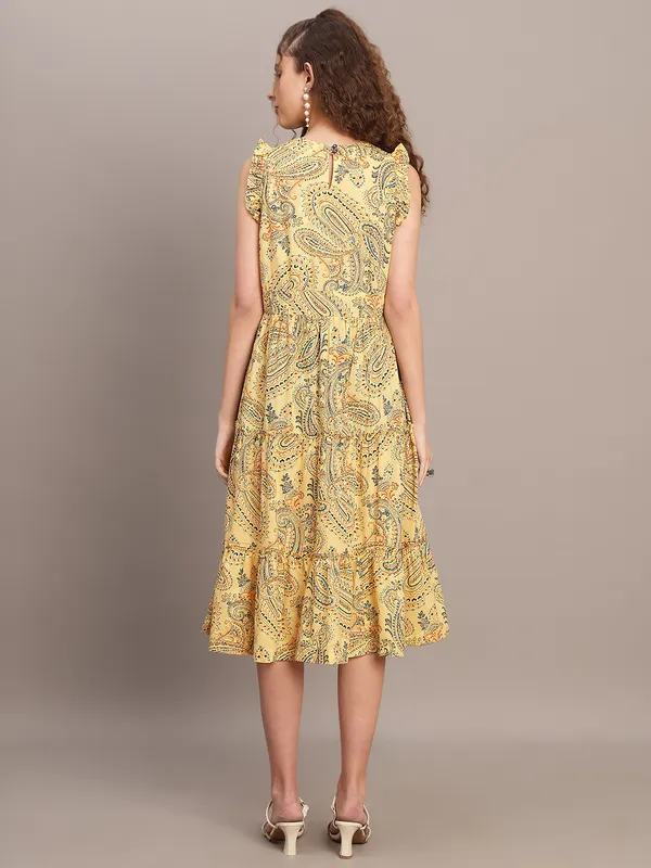 Mustard_Paisley_Tiered_Midi_Dress