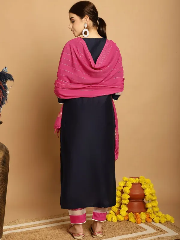 Navy_Chanderi_Women's_Set