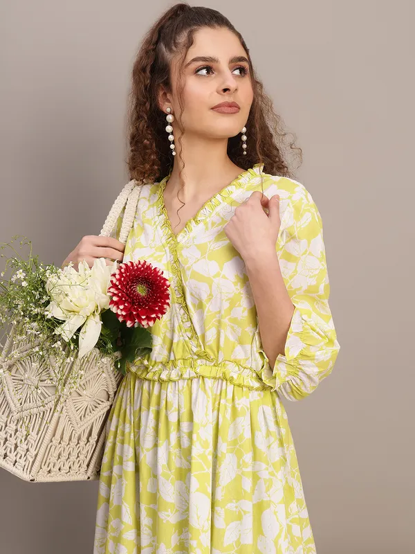 Lemon_Floral_Wrap_Midi_Dress