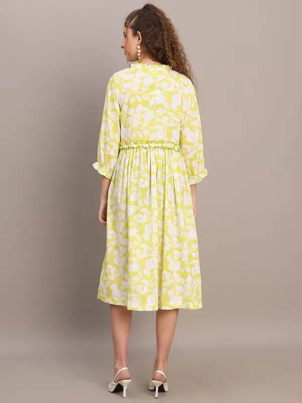 Lemon_Floral_Wrap_Midi_Dress