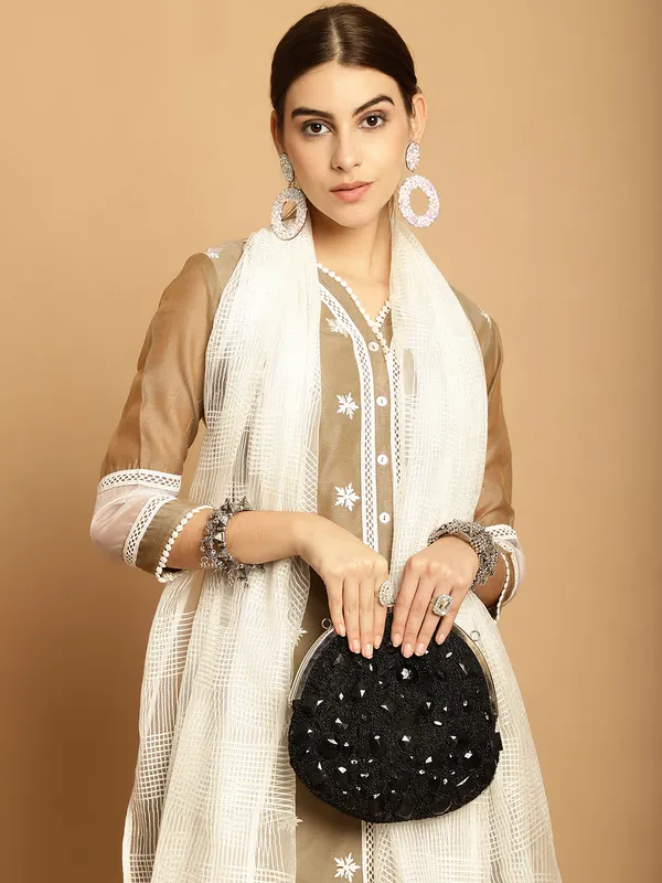 Brown_Chanderi_Women's_Set