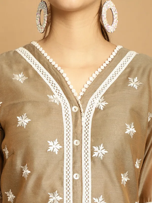 Brown_Chanderi_Women's_Set