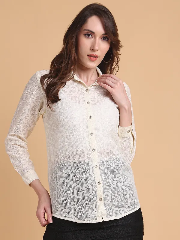 Cream_Dobby_Shirt