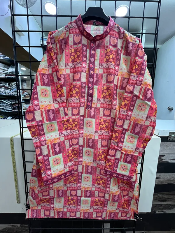 Pink_Silk_Salwar_Kurta_For_Men