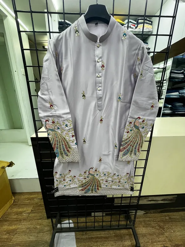 Lilac_Malai_Silk_Salwar_Kurta_For_Men