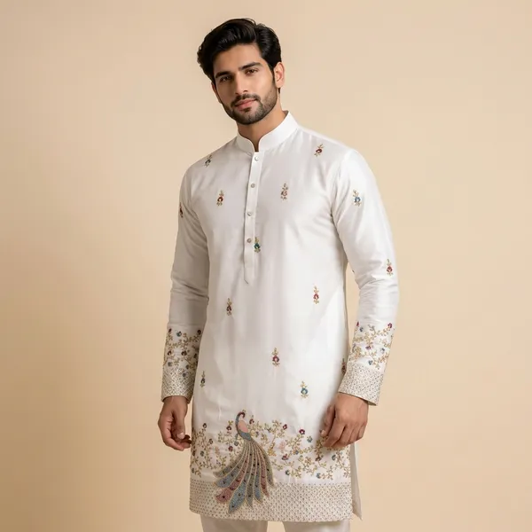 Off_White_Malai_Silk_Salwar_Kurta_For_Men