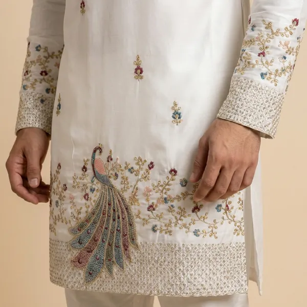 Off_White_Malai_Silk_Salwar_Kurta_For_Men