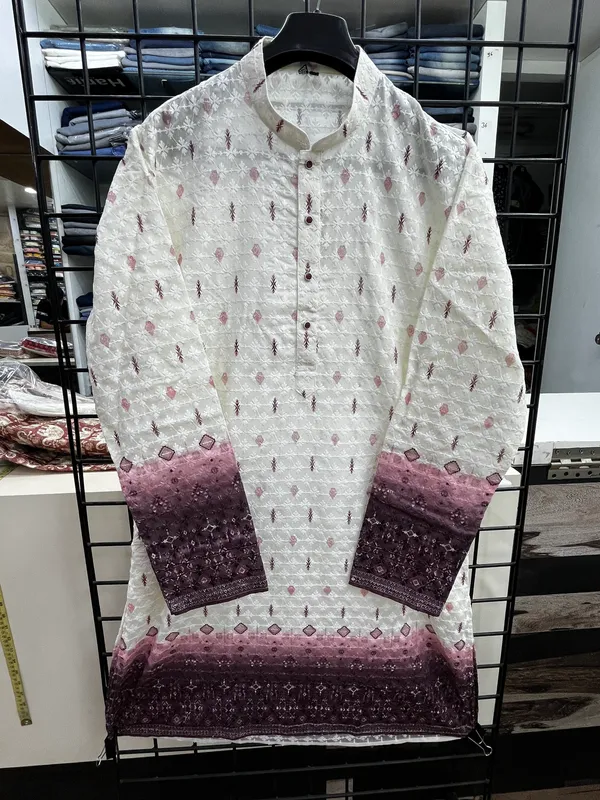 Violet_Cotton_Salwar_Kurta_For_Men
