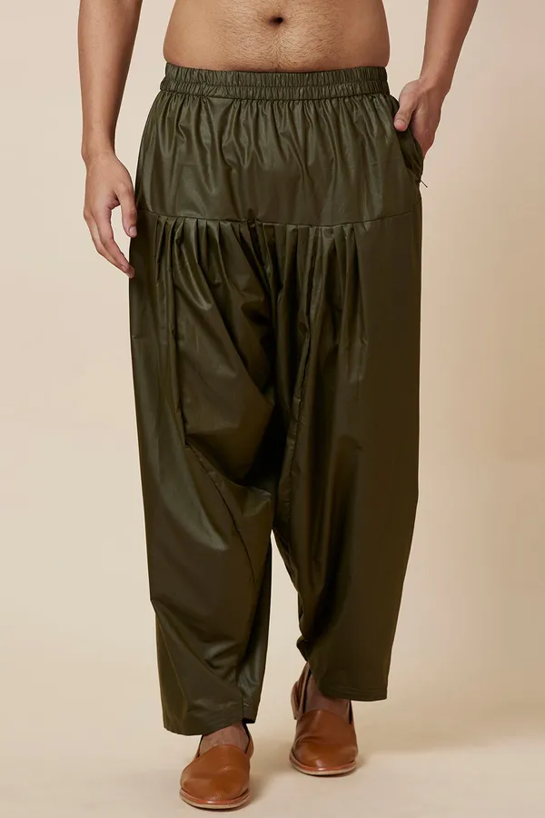 Pathani_Set_Mehendi_Green_Kurta_With_Pants