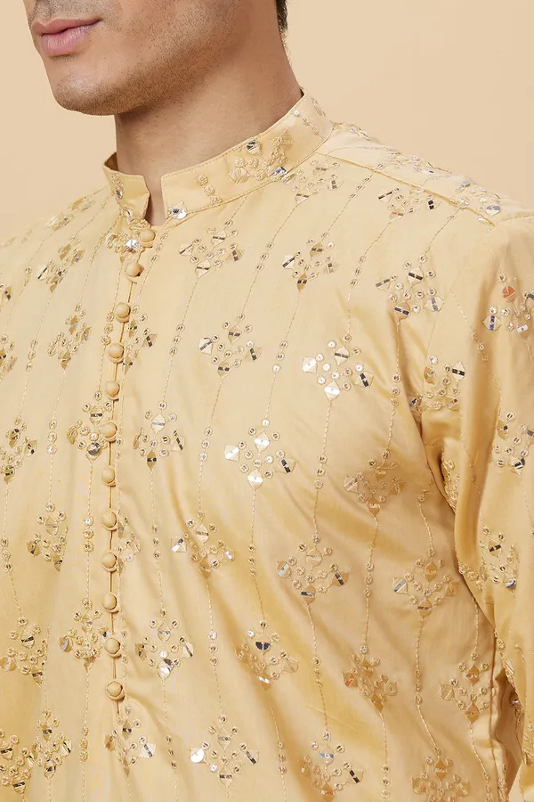 KURTA_AMBER_WITH_SEQUENCE_EMBELLISHED_WORK
