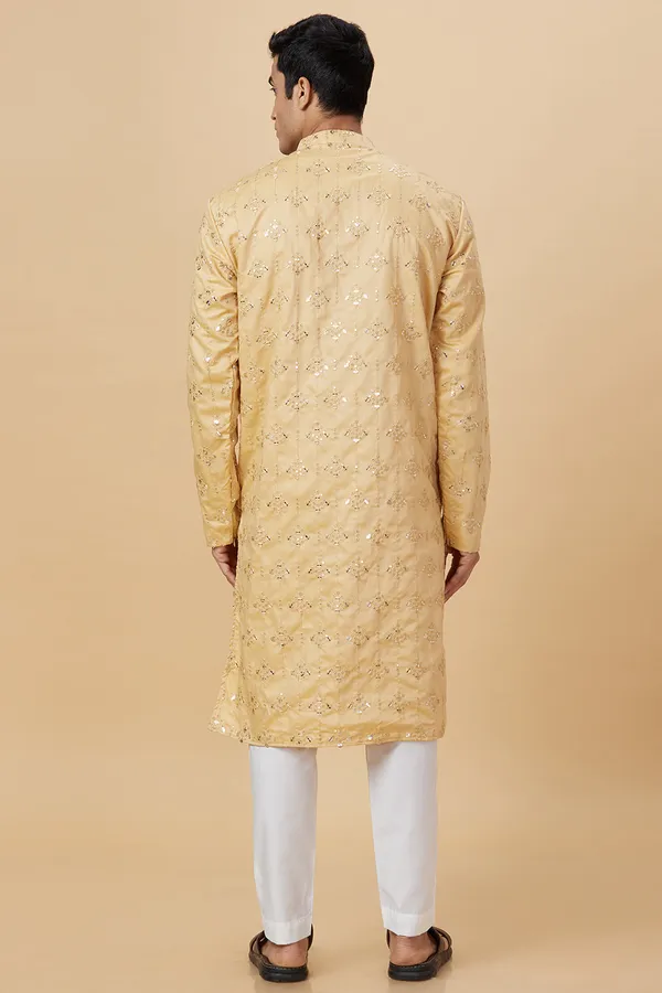KURTA_AMBER_WITH_SEQUENCE_EMBELLISHED_WORK