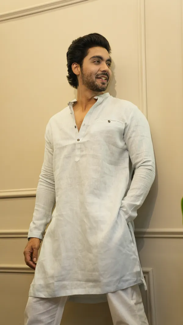 LIGHT_BLUE_SINGLE_POCKET_SIMPLE_&_ELEGENT_KURTA_SET
