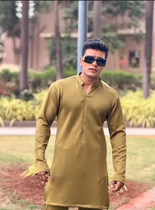Olive_Green_Premium_Hosiery_Kurta_Set