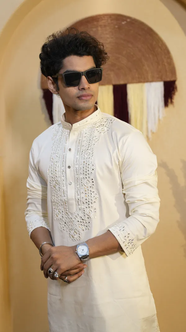 Off_White_Cotton_Satine_Mirror_Work_Heavy_Embroidery_Kurta__Set