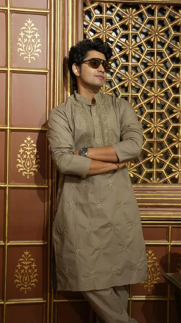 Light_Brown_Paper_Cotton_Full_Heavy_Embroidery_Work_Kurta_Set