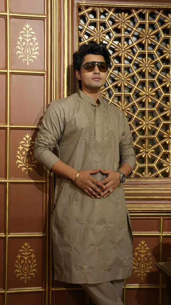 Light_Brown_Paper_Cotton_Full_Heavy_Embroidery_Work_Kurta_Set