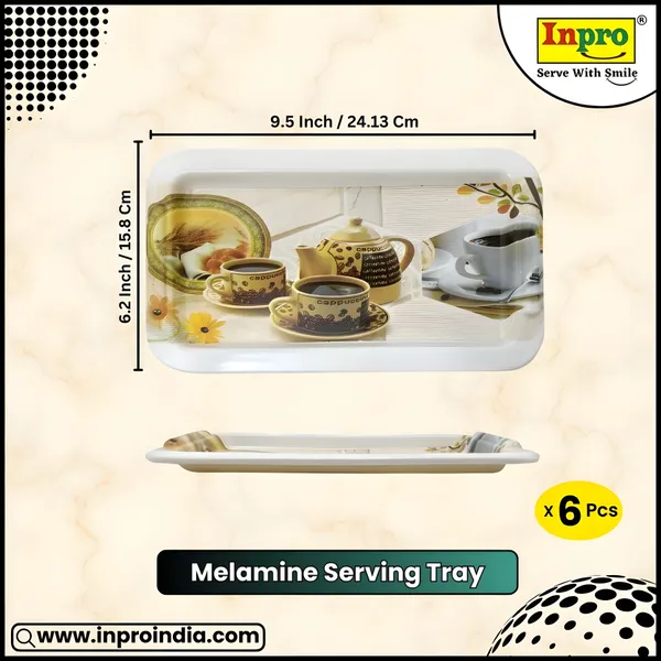 Multicolor_Melamine_Tea_&_Snacks_Small_Serving_Tray_(Pack_Of_6)_|_Designer_Tray_For_Serving_Food_&_Drinks