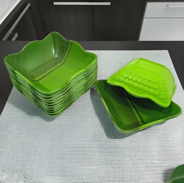 Green_Melamine_Vegetable_Bowl_Set_Of_12_Stylish,_Durable_And_Ideal_For_Daily_Use"