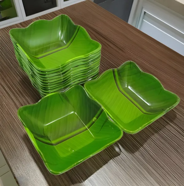 Green_Melamine_Vegetable_Bowl_Set_Of_12_Stylish,_Durable_And_Ideal_For_Daily_Use"
