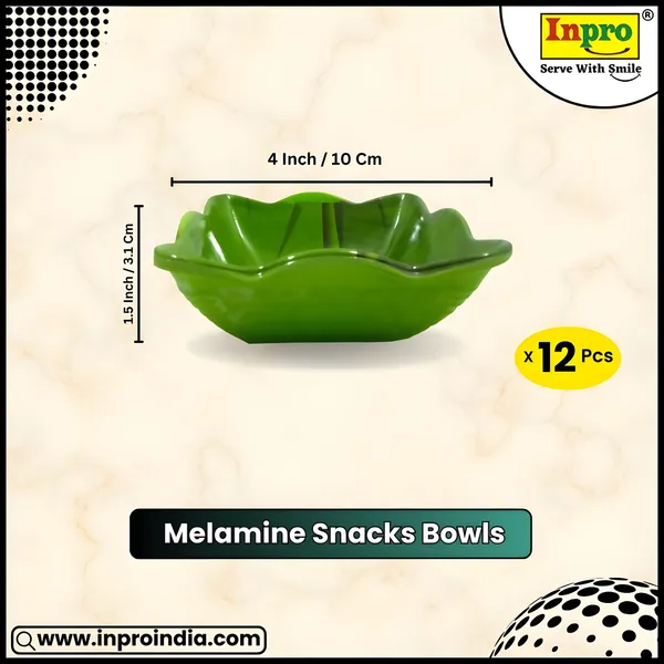 Green_Melamine_Vegetable_Bowl_Set_Of_12_Stylish,_Durable_And_Ideal_For_Daily_Use"